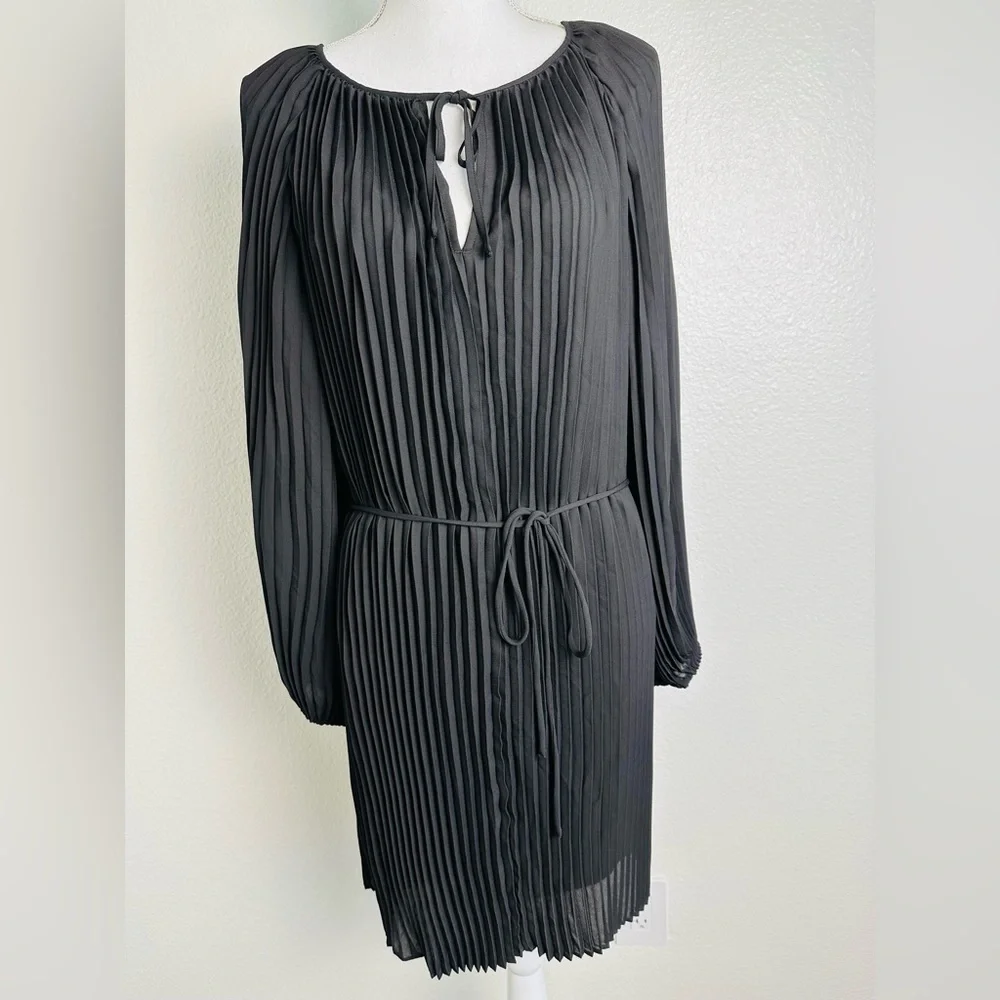 Banana Republic Factory Long Sleeve Pleated Mini Dress Size XL - Picture 3 of 11